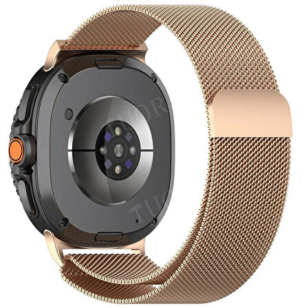 Galaxy Watch 8 / Watch 8 Classic (40 mm / 44 mm / 46 mm) Uyumlu Manyetik Milanese Mesh Hasır Paslanmaz Çelik Kordon – Unisex