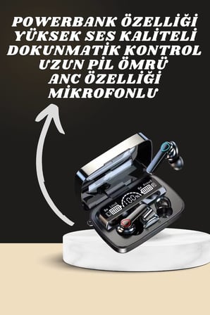 Dijital Göstergeli Powerbank Kulaklık ve 7 Kordonlu Yeni Nesil Akıllı Saat Amoled Ekran - Lisinya