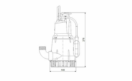Grundfos KPC 300 A Drenaj Dalgıç Pompa - Kirli Su 350 Watt