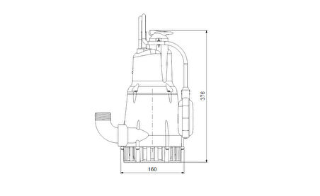 Grundfos KPC 600 A Drenaj Dalgıç Pompa - Temiz Su 800 Watt