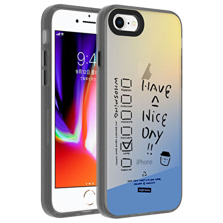 iPhone 7 Kılıf Desenli Seri Dragon Yüksek Kalite Baskılı Sert Kapak