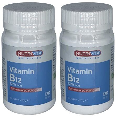 Vitamin B12 Vitamini 1000 Mcg 2x120 Tablet