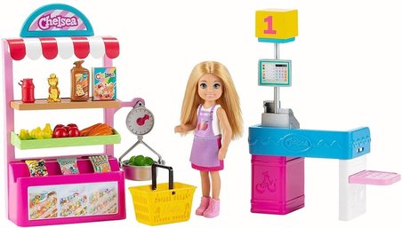 Mattel Oyuncak Barbie Chelsea Meslekleri Öğreniyor Market Çalışanı Chelsea ve Oyun Seti Gtn67