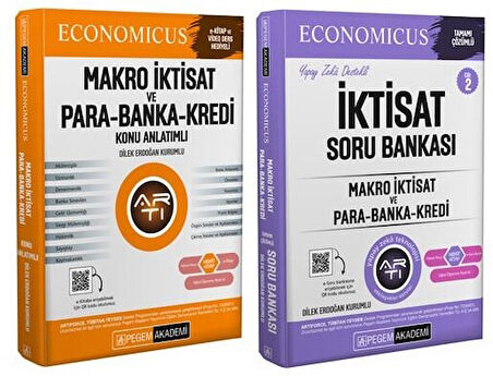 Pegem 2025 KPSS A Grubu Makro İktisat Economicus Konu + Soru Bankası 2 li Set Pegem Akademi Yayın