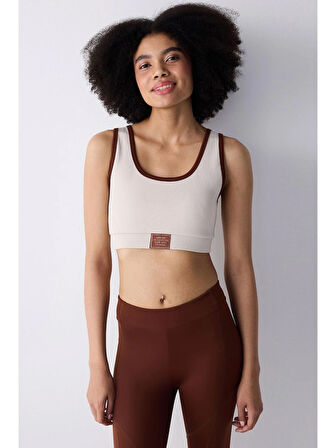 Penti Ribbed Active Taş Rengi Spor Sütyeni