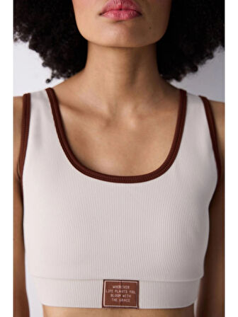 Penti Ribbed Active Taş Rengi Spor Sütyeni