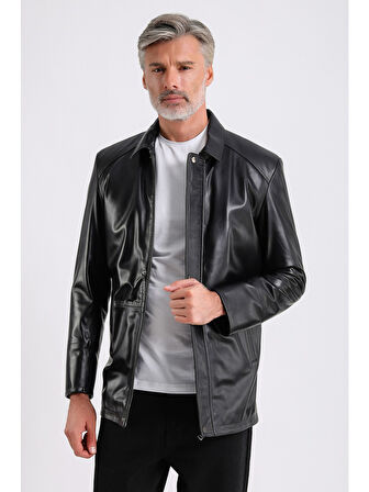 Bruno Erkek Uzun Deri Kaban