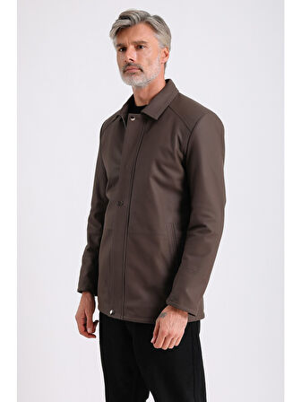 Bruno Erkek Uzun Deri Kaban