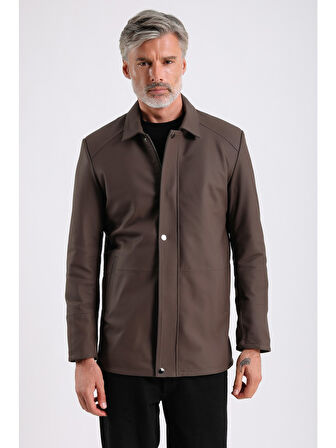 Bruno Erkek Uzun Deri Kaban