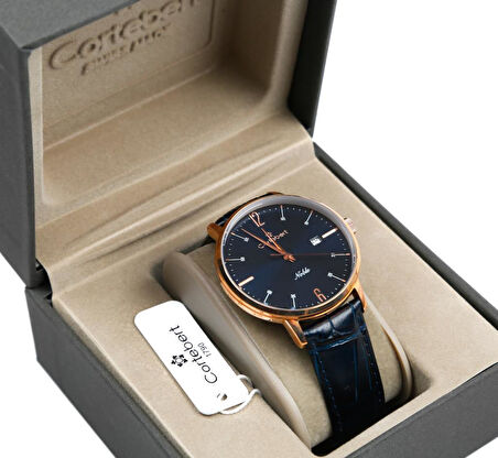 Cortebert Kristal Cam Laci Kadran Erkek Kol Saati