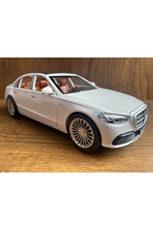 Mercedes Benz Maybach S600 Diecast Model Araba Sesli Işıklı MERCEDES MAKAM ARABASI BEYAZ MERCEDES