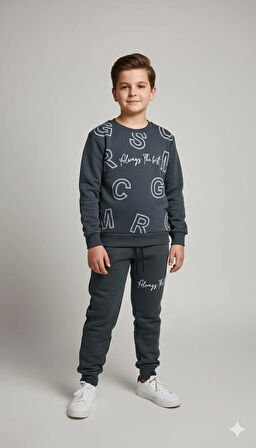 ela özel 3 ip şardonlu kalın kışlık eşofman takımı