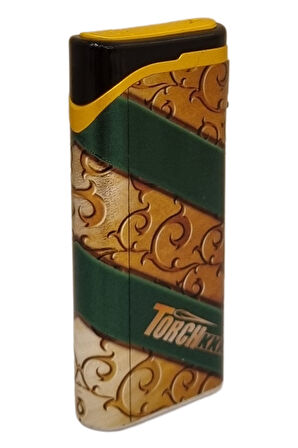 Gold - Yeşil Tek Torch Pürmüz Plastik Puro Çakmağı