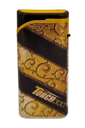 Gold - Lacivert Tek Torch Pürmüz Plastik Puro Çakmağı