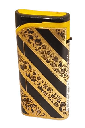 Gold - Siyah Tek Torch Pürmüz Plastik Puro Çakmağı