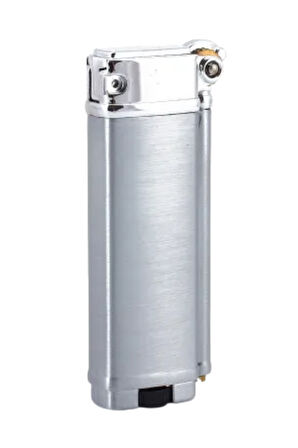 Gümüş Tek Torch Pürmüz Metal Puro Çakmağı