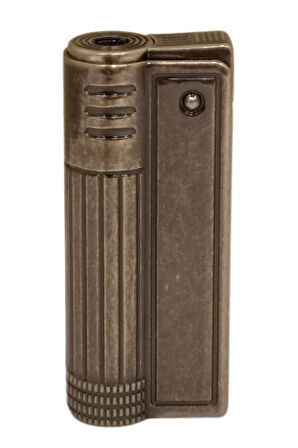 Fırçalı Gümüş Tek Torch Pürmüz Metal Puro Çakmağı