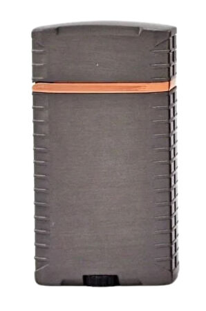 Gunmetal Çift Torch Pürmüz Metal Puro Çakmağı