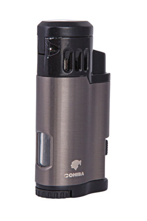 3 Torch Pürmüz Gunmetal-Siyah Metal Puro Çakmağı