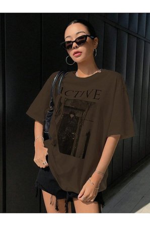 Unisex Active Baskılı Tasarım Tshirt