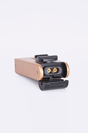 Çift Torch Pürmüz Gold Metal Puro Çakmağı