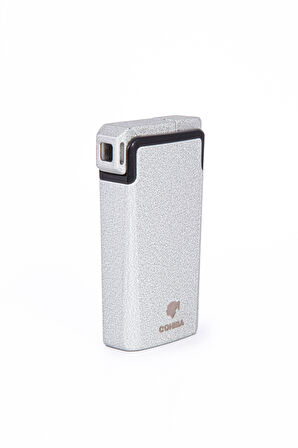 Tek Torch Pürmüz & Soft Flame Fırçalı Gümüş Metal Puro & Pipo Çakmağı