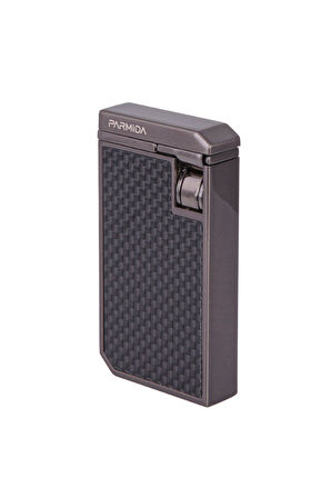 Çift Torch Pürmüz Karbon Desenli Gunmetal Metal Puro Çakmağı