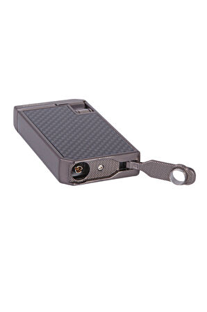 Çift Torch Pürmüz Karbon Desenli Gunmetal Metal Puro Çakmağı