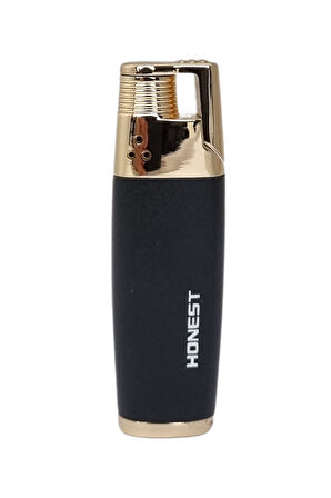 Tek Torch Pürmüz Siyah-Gold Puro Çakmağı