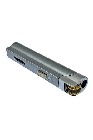 Tek Torch Pürmüz Gümüş Puro Çakmağı