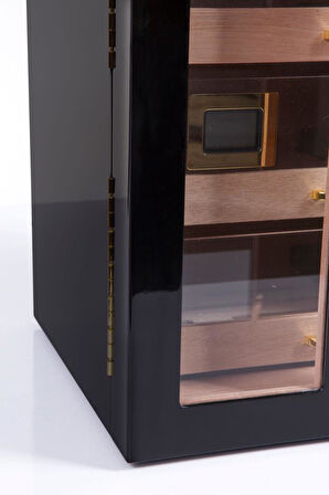 Santa Rosa Siyah 4 Çekmeceli Sedir Humidor Puro Kutusu
