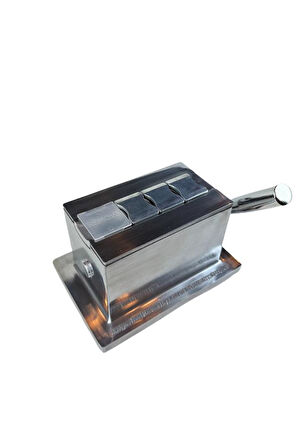 Gümüş Masa Tipi 4 Fonksiyonlu Metal Puro Makası Kesici