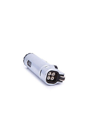 4 Torch Pürmüz Gümüş Metal Puro Çakmağı