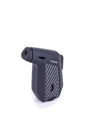 Tek Torch Pürmüz Karbon Desenli Mat Siyah Masa Tipi Puro Çakmağı
