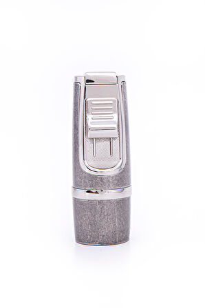 3 Torch Pürmüz Fırçalı Gunmetal Metal Puro Çakmağı