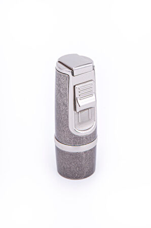 3 Torch Pürmüz Fırçalı Gunmetal Metal Puro Çakmağı