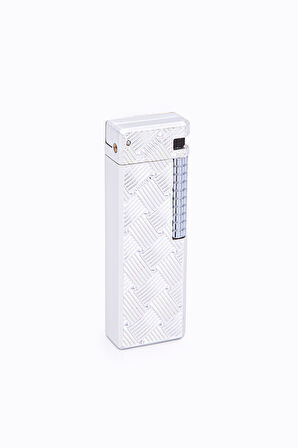 Gümüş Düz İşlemeli Soft Flame Metal Çakmak