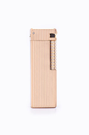 Gold Çizgi Detaylı Soft Flame Metal Çakmak