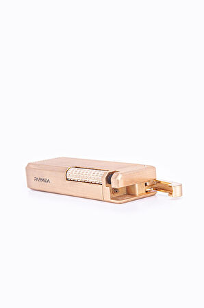 Gold Çizgi Detaylı Soft Flame Metal Çakmak