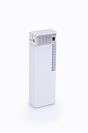 Gümüş Düz İşlemeli Soft Flame Metal Çakmak