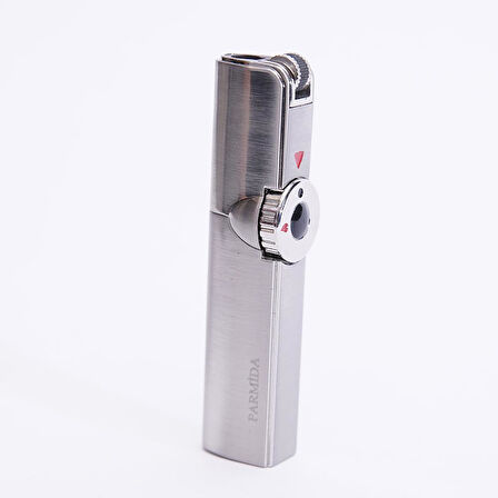 Tek Torch Pürmüz Gümüş Metal Puro Çakmağı