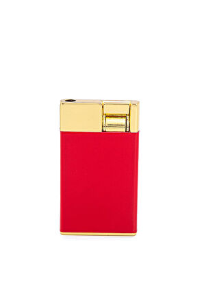 Tek Torch Pürmüz Kırmızı-Gold Metal Puro Çakmağı