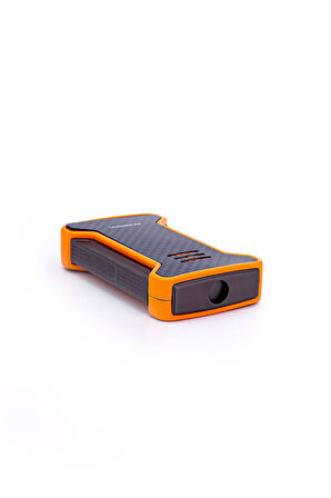 Tek Torch Pürmüz Karbon Desenli Turuncu Puro Çakmağı
