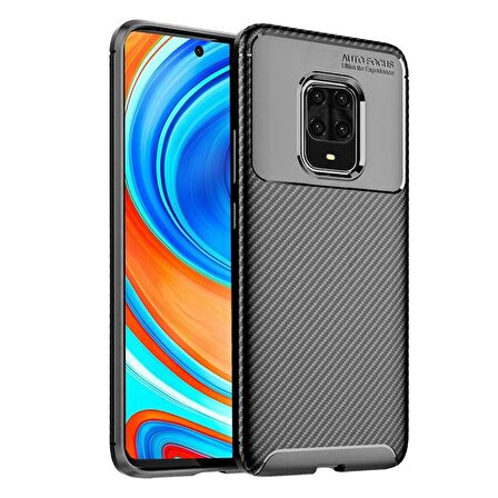 Gpack Xiaomi Redmi Note 9S Kılıf Negro Karbon Dizayn Silikon