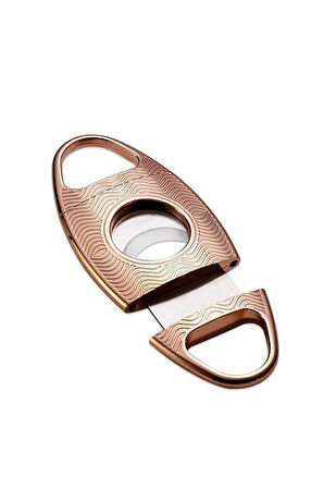 Gold İşlemeli Desenli Metal Puro Makası Kesici