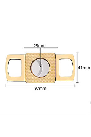 Rose Gold Metal İşlemeli Puro Makası Kesici