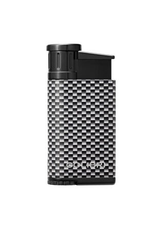 Evo Tek Torch Pürmüz Gümüş Karbonfiber Puro Çakmağı