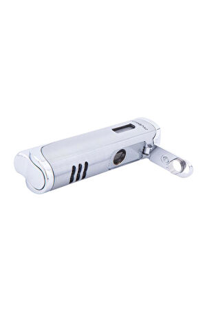 Tek Torch Pürmüz Gümüş Puro Çakmağı