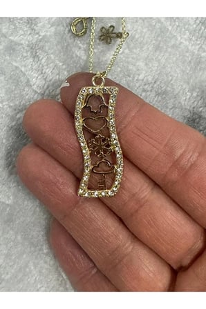 Karışık Çarmlı Zincir Gold Rengi Kolye