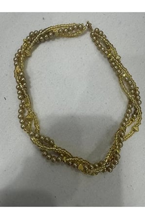 Gold Renkli 3 Katlı Tasarım Kolye